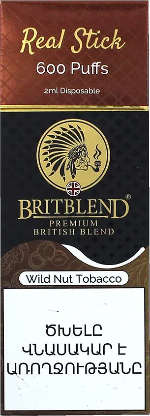 Electric pod "BritBlend"  600 puffs, Nut