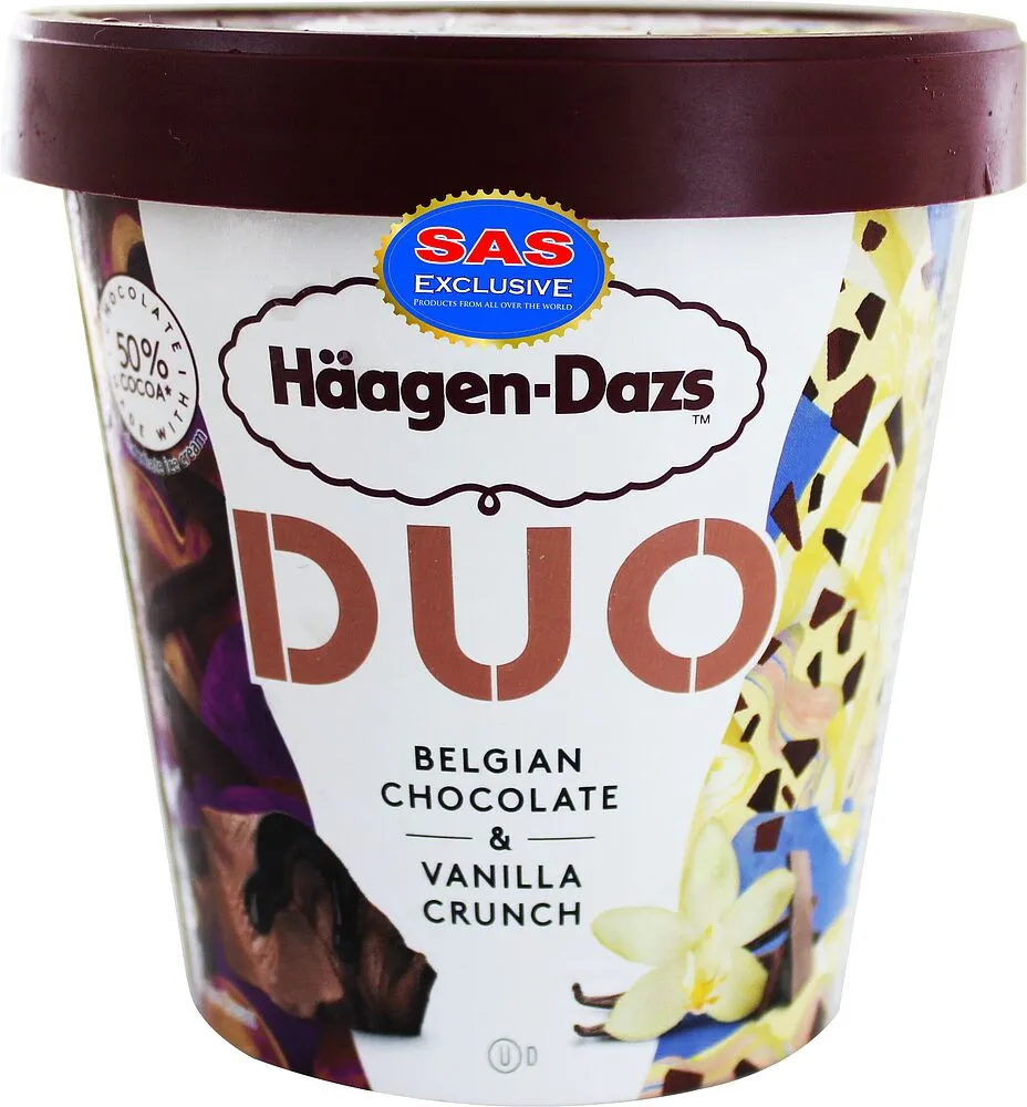 Мороженое ванильное и шоколадное "Haagen-Dazs Duo" 353г 