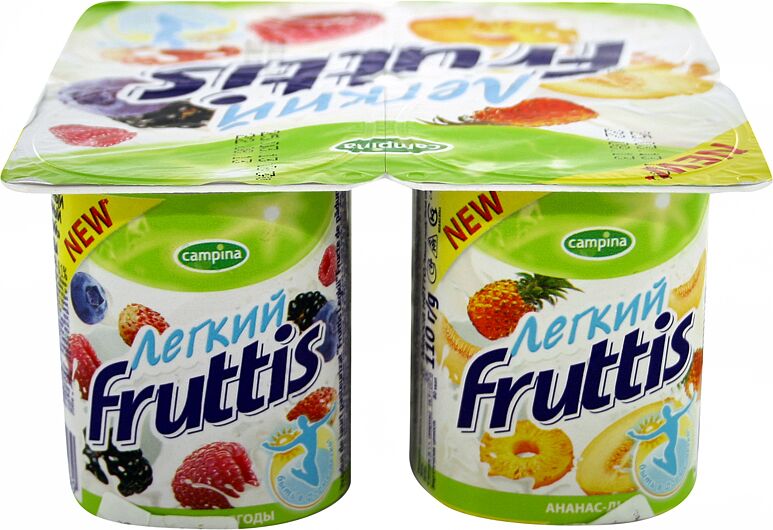 Йогуртный продукт с лесными ягодами "Campina Fruttis"110г, жирность: 0.1%  