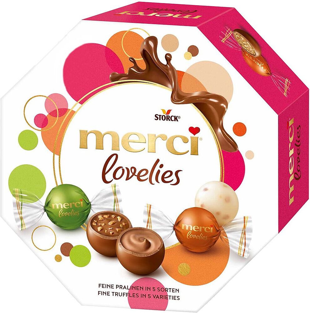 Набор шоколадных конфет "Merci Lovelies" 185г