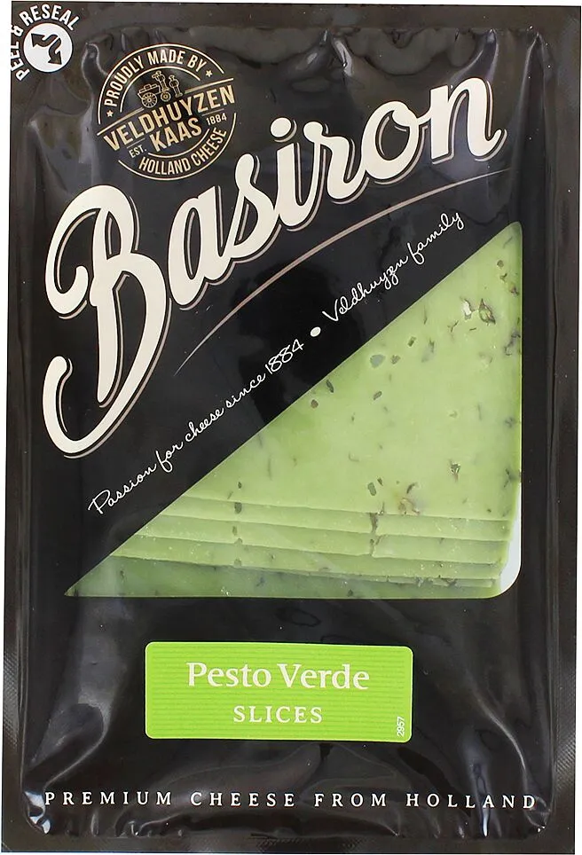 Պանիր գաուդա կտրատած «Veldhuyzen Basiron Pesto» 150գ
 