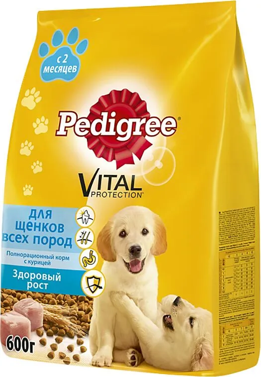 Корм для собак "Pedigree Vital" 600г Курица