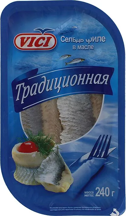 Herring in oil "Vici Традиционная" 240г