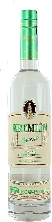 Vodka "Kremlin Award Organic" 0.5l