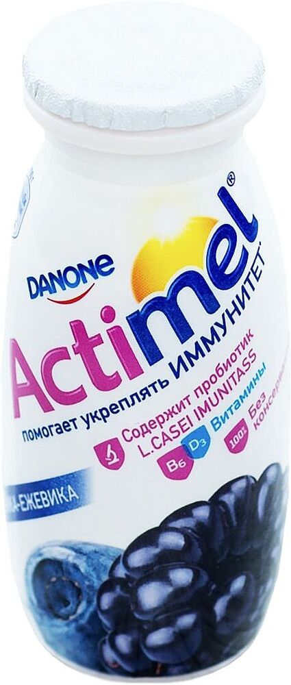 Yoghurt drinkable with blackberry flavor  "Danone Actimel" 100g, richness: 2.5%