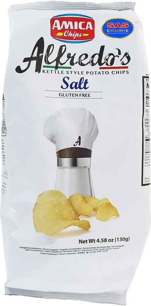 Chips "Amica Alfredo's" 130g Salty