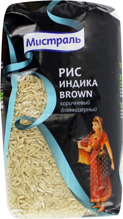 Long-grain rice "Mistral indika Brown" 1kg   