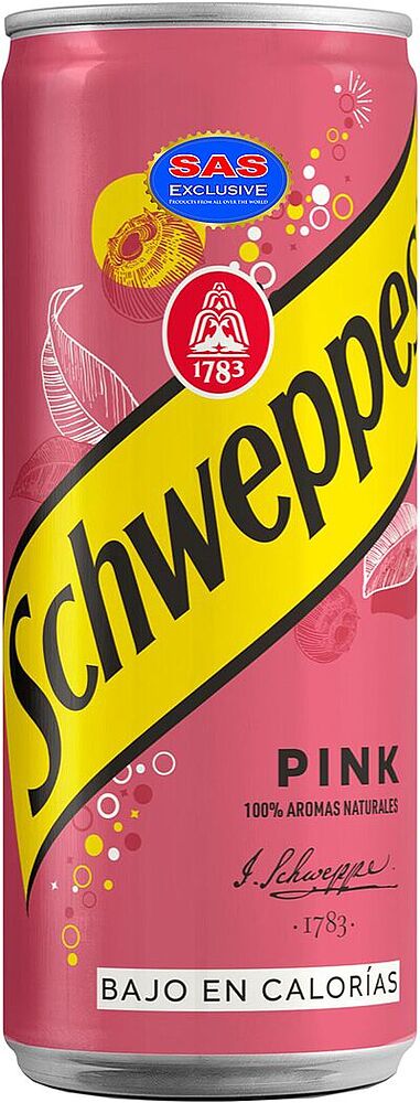 Զովացուցիչ գազավորված ըմպելիք «Schweppes Pink» 0.33լ 
