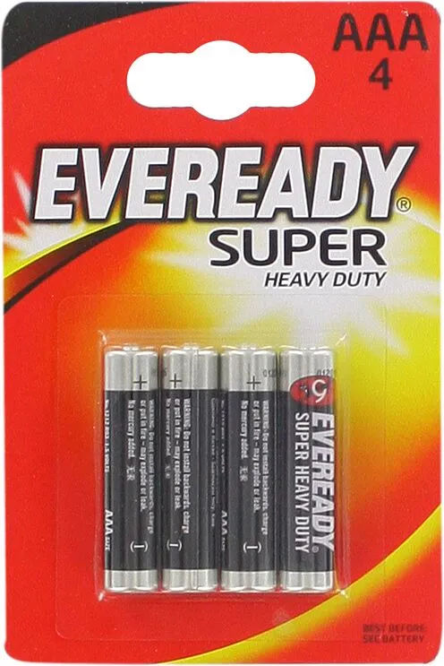 Элемент питания "Eveready Super Heavy Duty  AAA"  4шт