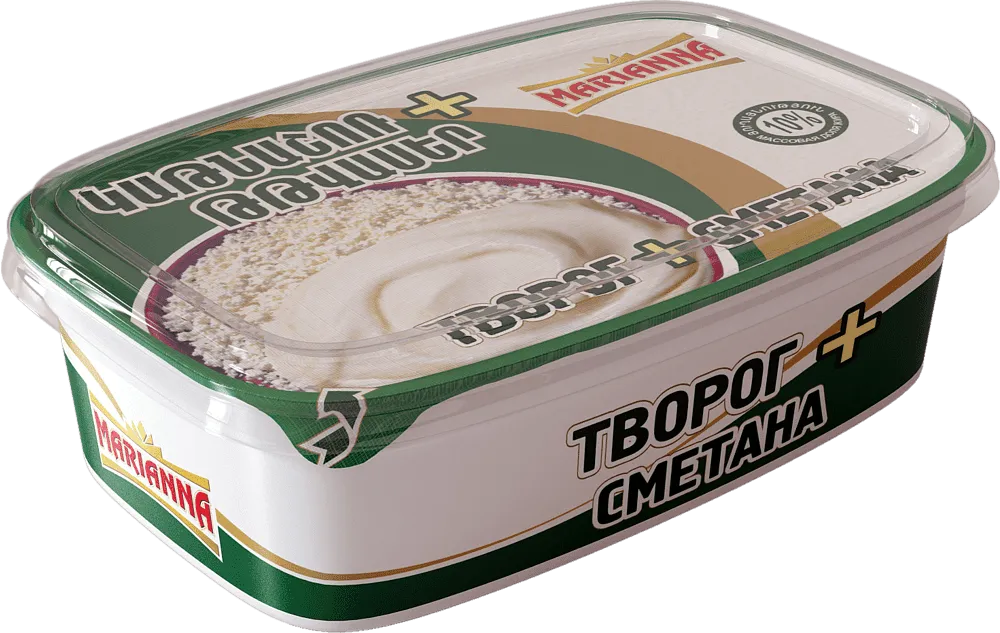 Curds + sour cream ''Marianna" 180g, richness  10%