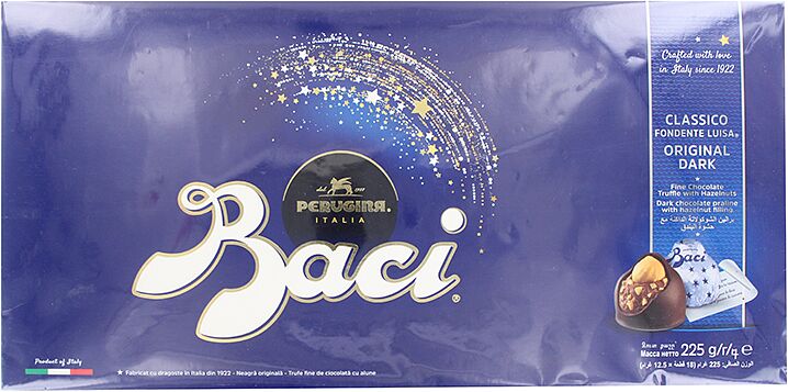 Chocolate candies collection "Parugina Baci Original Dark" 225g