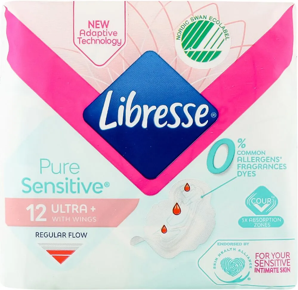 Прокладки "Libresse Pure Sensitive Ultra" 12 шт
