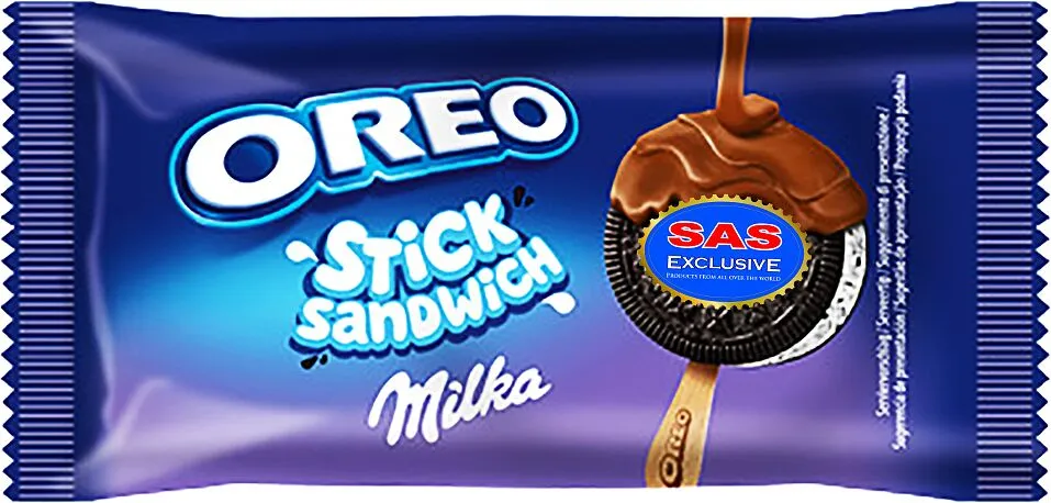 Պաղպաղակ վանիլային «Oreo Stick Sandwich Milka» 51գ
