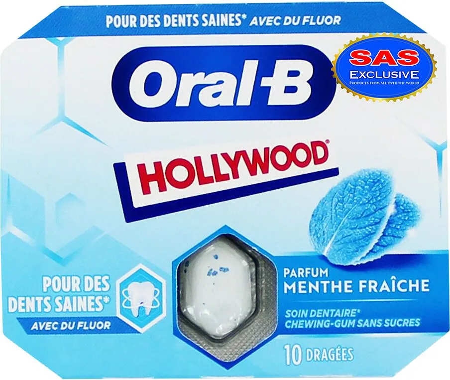 Жевательная резинка "Oral-B Hollywood" 17г Мята