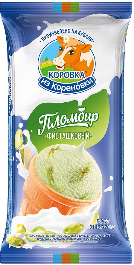 Мороженое фисташковое "Коровка из Кореновки" 90г