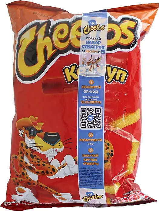 Եգիպտացորենի ձողիկներ կետչուպի «Cheetos» 85գ 