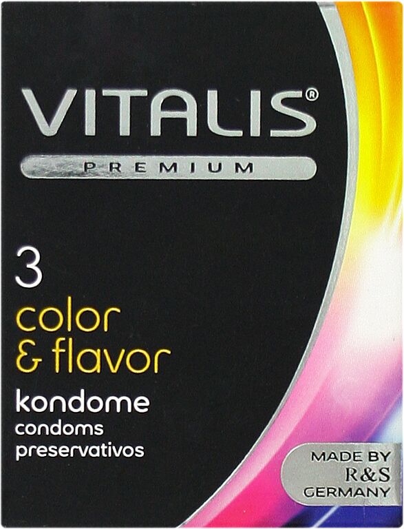 Condoms "Vitalis Color and Flavor" 3pcs