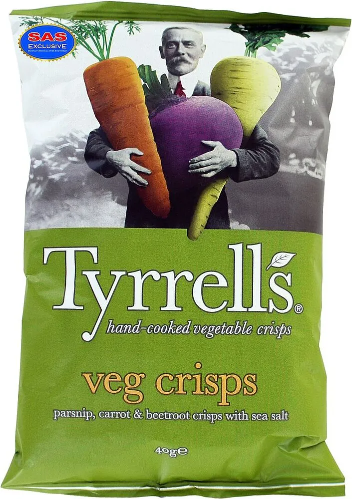 Чипсы овощные "Tyrrells" 40г Соленый