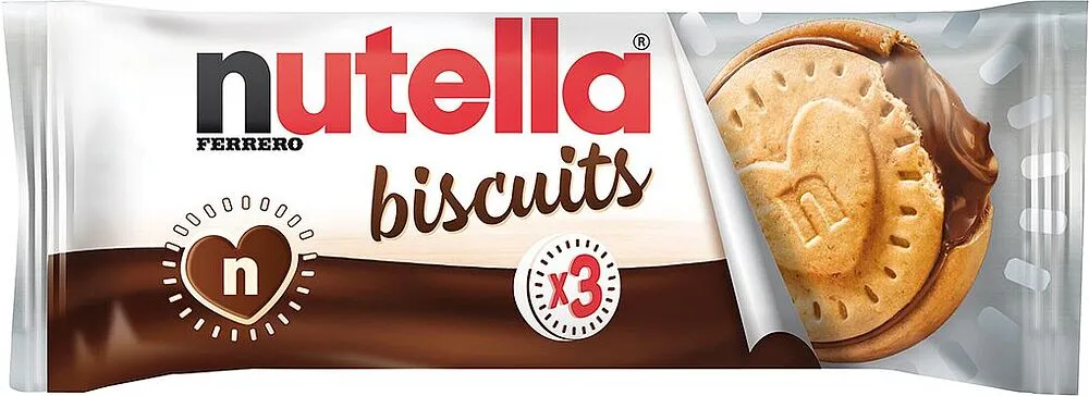 Cookies with hazelnut and cocoa cream "Nutella Biscuits" 41.4g