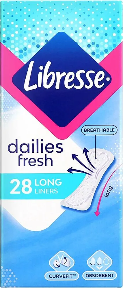 Daily pantyliners "Libresse Long Thin" 28pcs