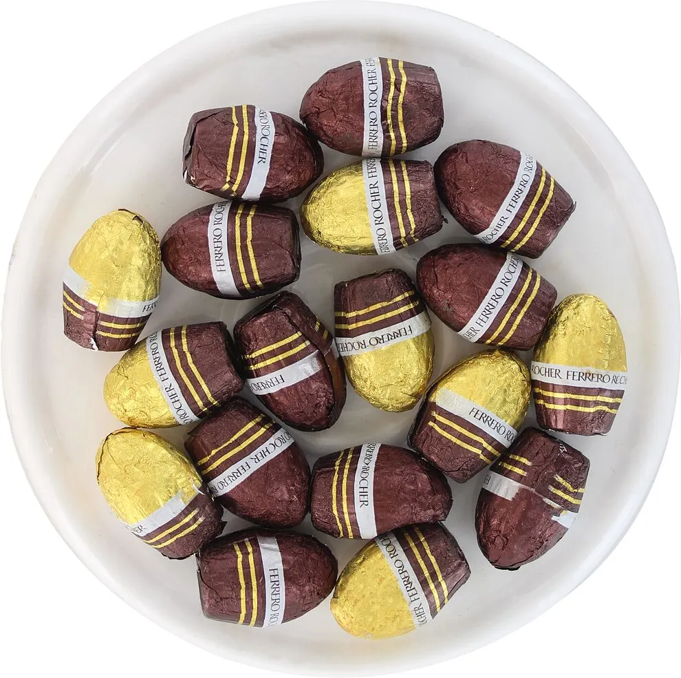 Chocolate eggs "Ferrero Rocher"