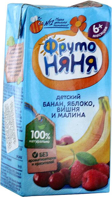 Нектар "Фруто Няня" 0.2л Банан, Яблоко,Вишня и Малина