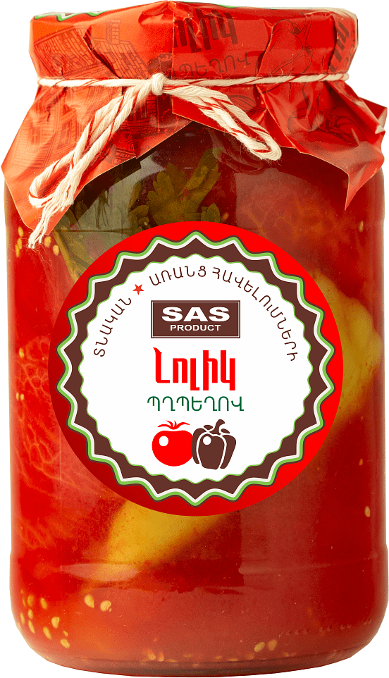 Tomatoes with peppers "SAS Product" 900g 