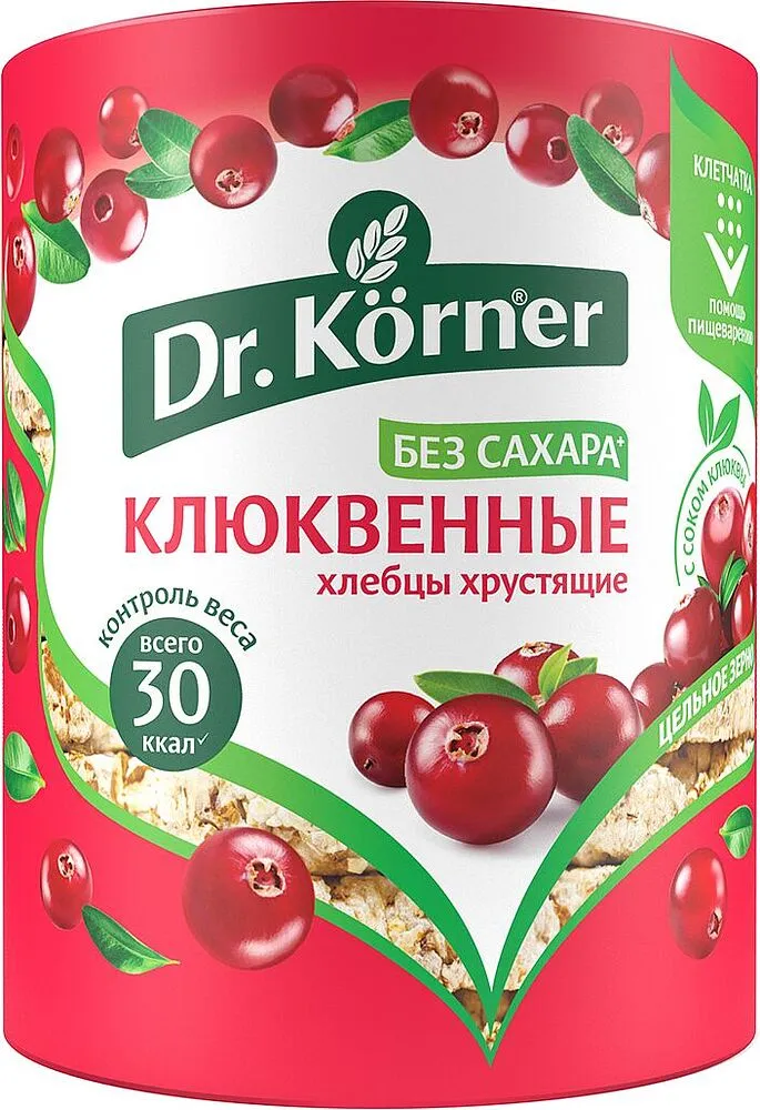 Хлебцы хрустящие клюквенные без глютена "Dr. Körner" 100г