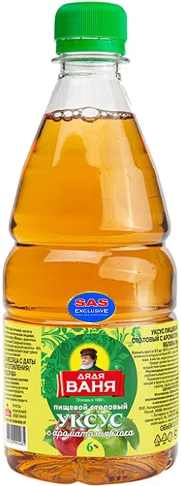 Apple vinegar "Dyadya Vanya" 0.5l 6%