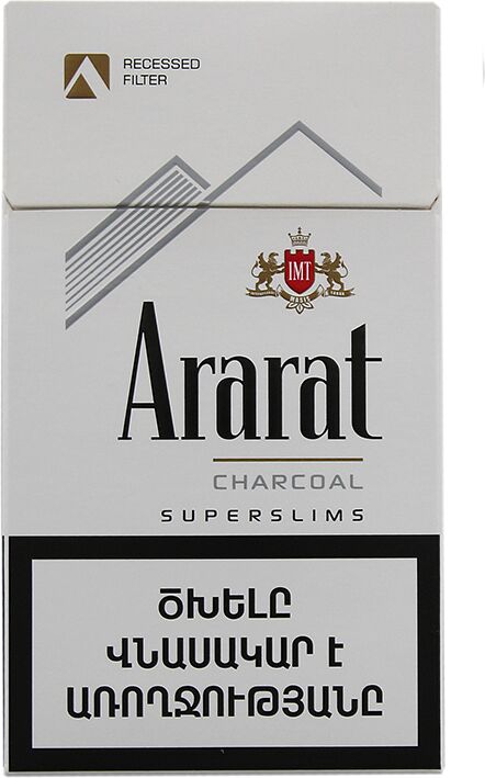 Cigarettes "Ararat Recessed Charcoal Superslims"