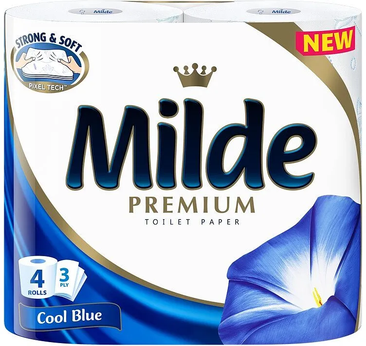 Toilet paper "Milde Premium Cool Blue"  4 pcs