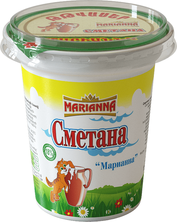 Sour cream ''Marianna" 180g,  richness 18%