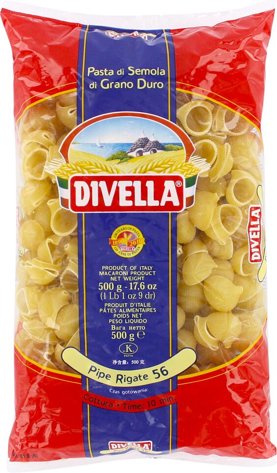 Pasta "Divella Pepe Rigate №56" 500g