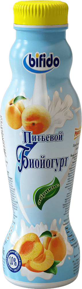 Биойогурт питьевой с абрикосом  "Марианна Bifido" 270г, жирность: 1,0% 