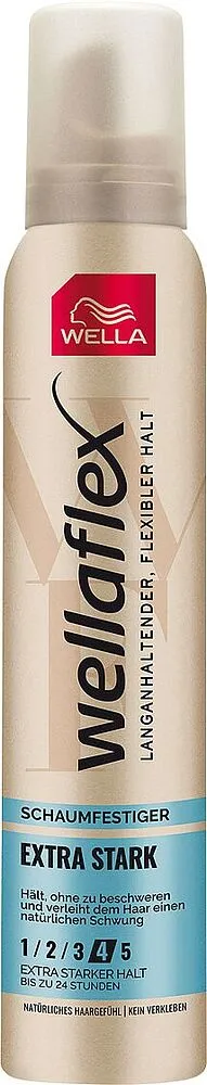 Hair mousse "Wella Wellaflex Extra Stark" 200ml
