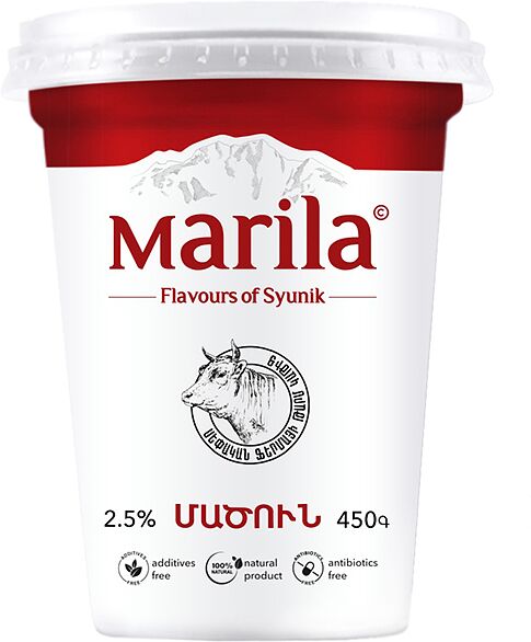 Мацони "Марила" 450г, жирность: 2.5%