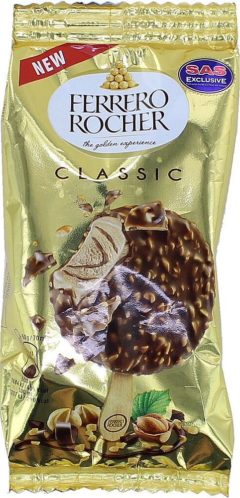 Мороженое шоколадное "Ferrero Rocher Classic" 50г