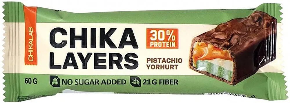 Протеиновый батончик "Chikalab Chika Layers Pistachio Yogurt" 60г