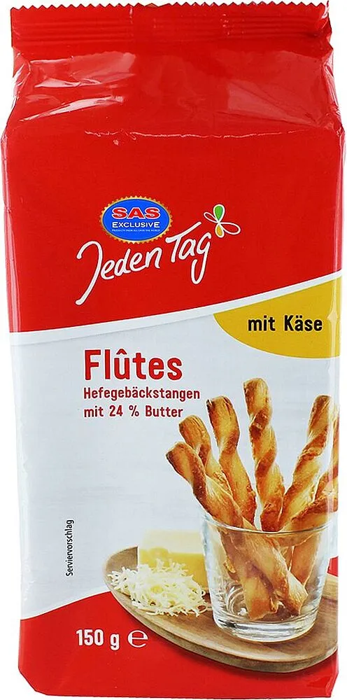 Cheese flavored sticks "Jeden Tag" 150g