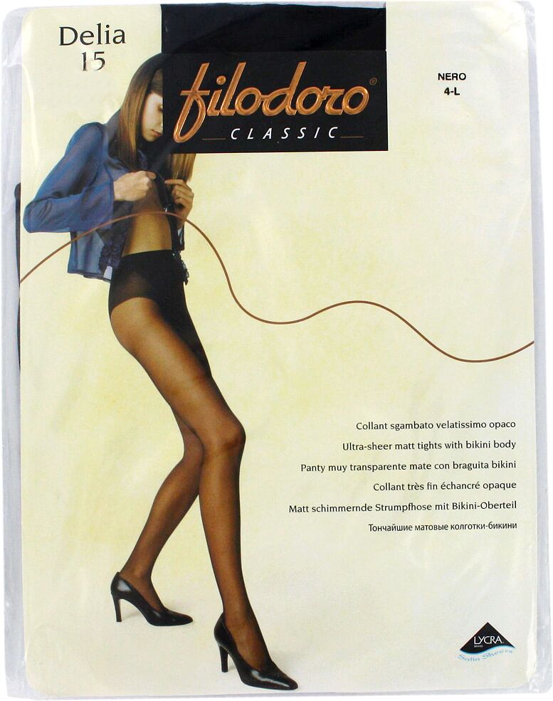Զուգագուլպա «Filodoro Delia» nero  (սև)  15 Den, 4 L 