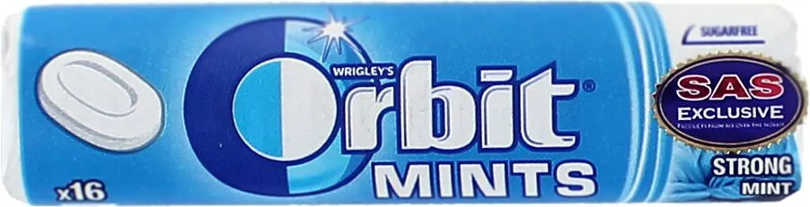 Леденцы "Orbit Mints" 28г Крепкая мята