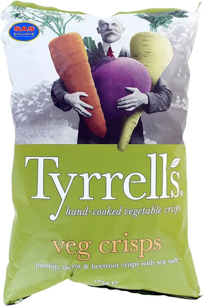 Чипсы овощные "Tyrrells" 125г Соленый