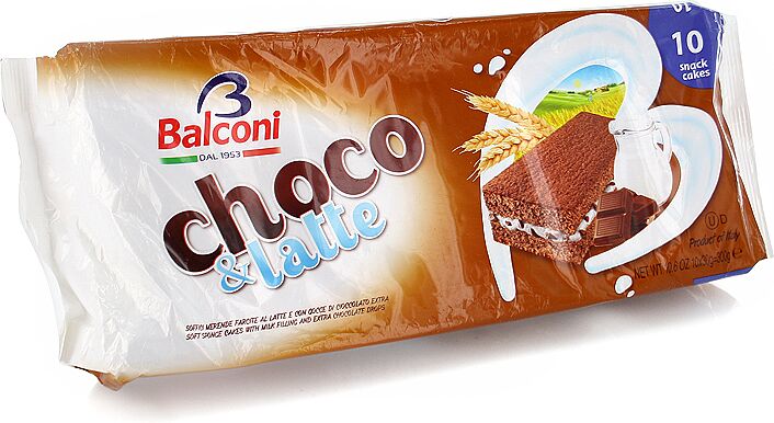 Բիսկվիթ կաթնային միջուկով «Balconi Choco & Latte» 300գ