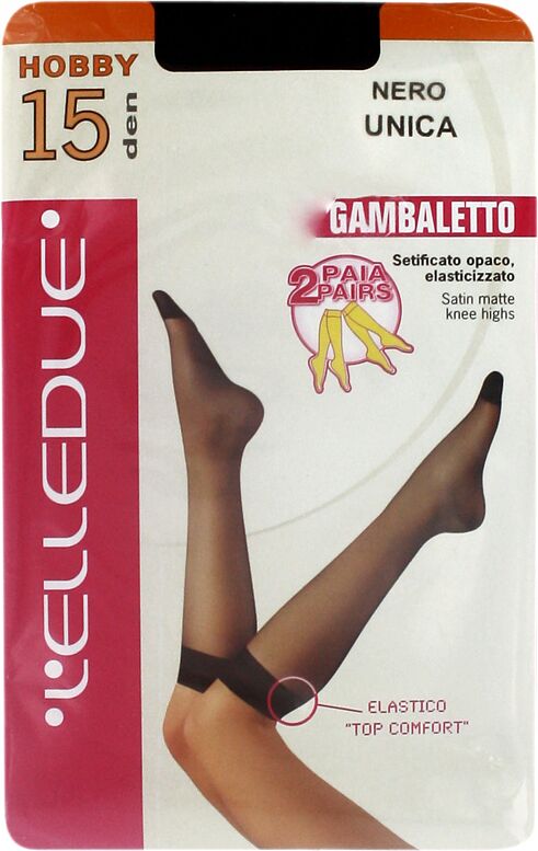 Knee-high stockings "Elledue Hobby 15 Den" Black