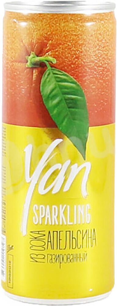 Refreshing carbonated drink "Yan" 250ml Orange