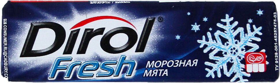 Жевательная резинка "Dirol Fresh" 13.6г Мята 