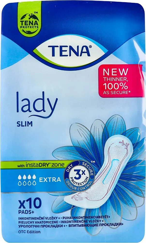 Urological sanitary towels "Tena Lady Slim Extra" 10 pcs
