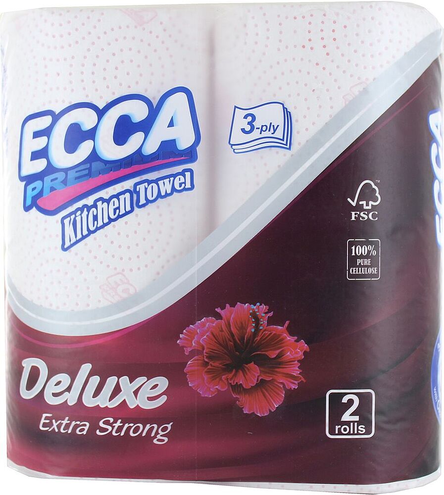 Թղթե սրբիչ «Ecca Premium Deluxe» 2 հատ