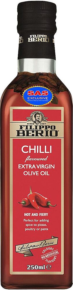 Ձեթ ձիթապտղի պղպեղի համով «Filippo Berio Extra Virgin Chilli» 250մլ
