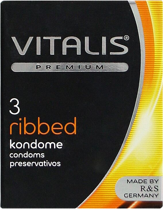 Презервативы "Vitalis Ribbed" 3шт